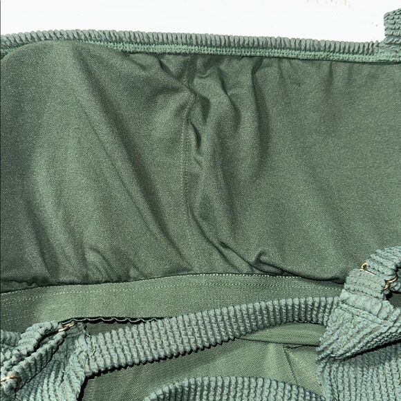 Kona Sol 17 Hunter Green Ribbed Stretch Square Neck One piece Swimsuit - Picture 9 of 12